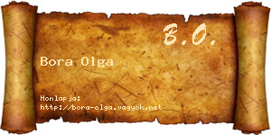 Bora Olga névjegykártya